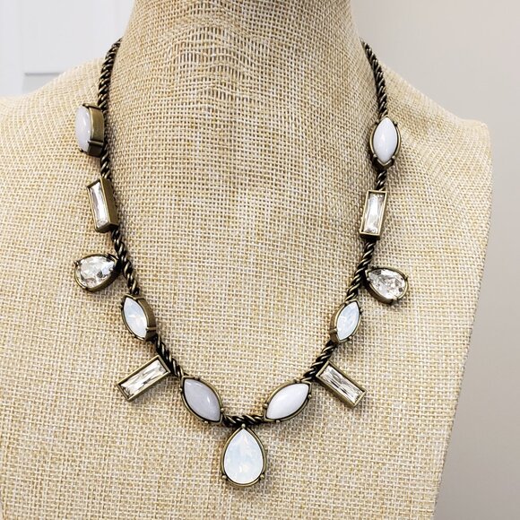 Silpada Jewelry - Silpada Vintage KR Collection crystal antique brass Swarovski moonstone necklace